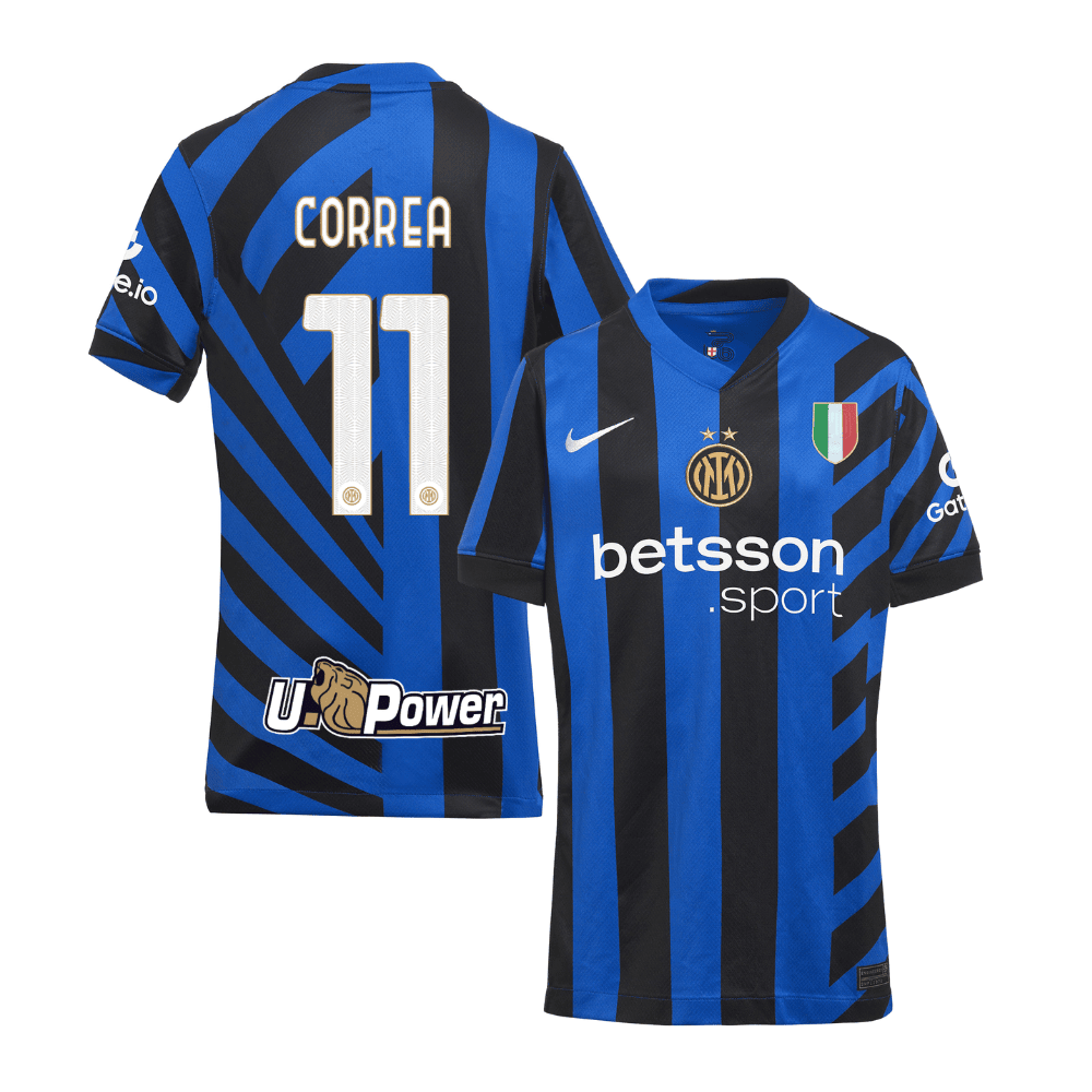 Joaquin Correa 11 Inter Milan 2024/25 Home YOUTH Jersey - Blue