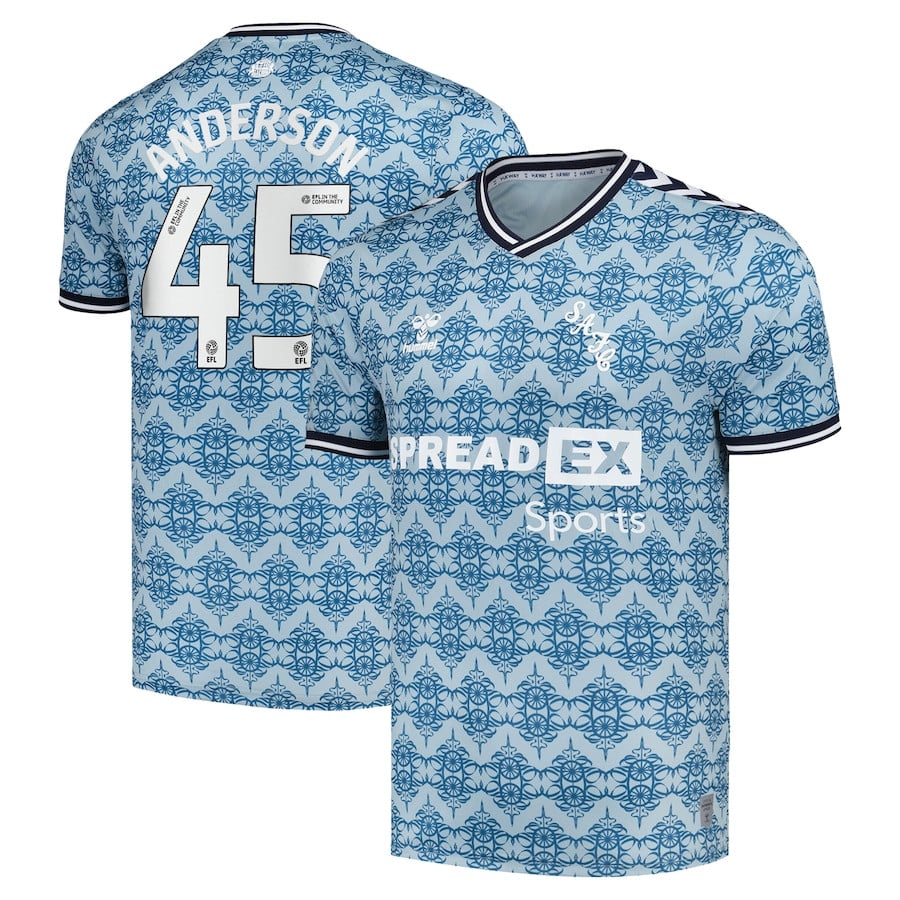 Joe Anderson 45 Sunderland A.F.C. 2024/25 Third Men Jersey - Dusty Blue