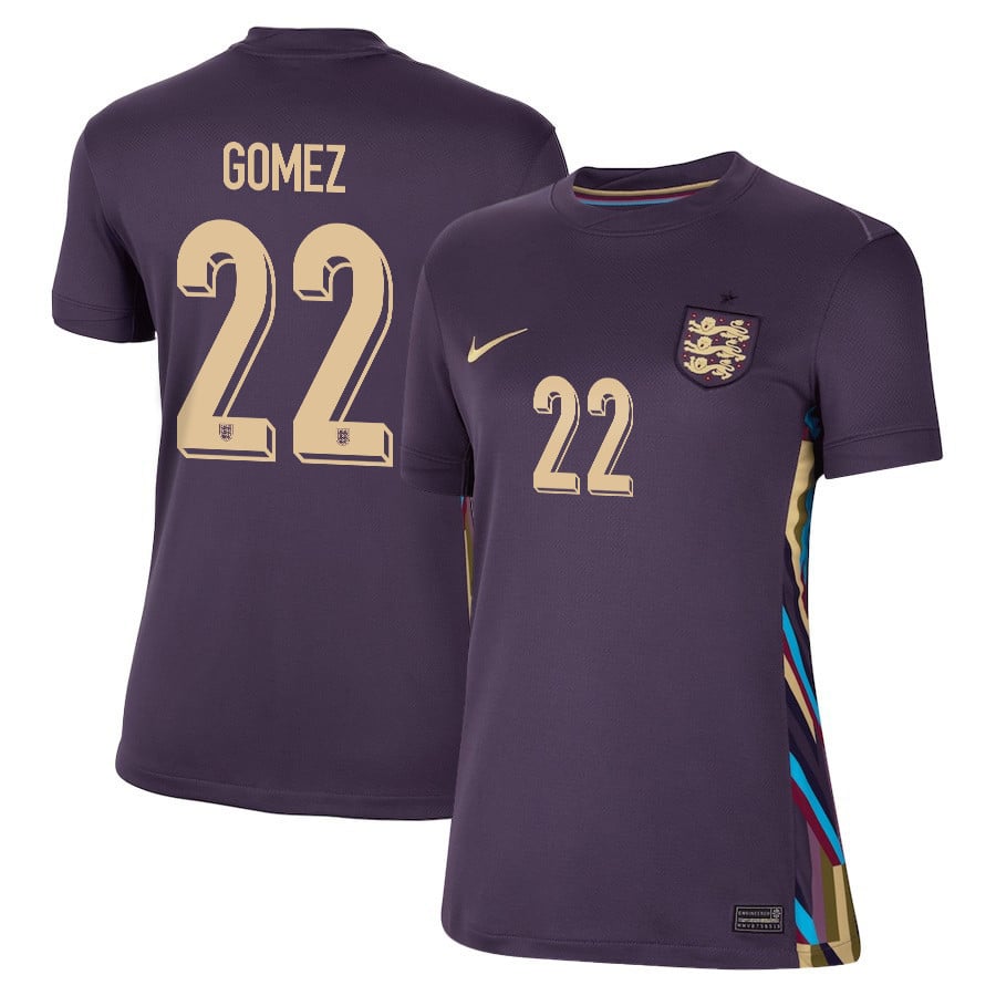Joe Gomez 22 England 2024/25 Away Stadium Football Women Jersey - Purple