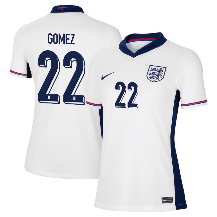 Joe Gomez 22 England 2024/25 Home Stadium Football Women Jersey - White