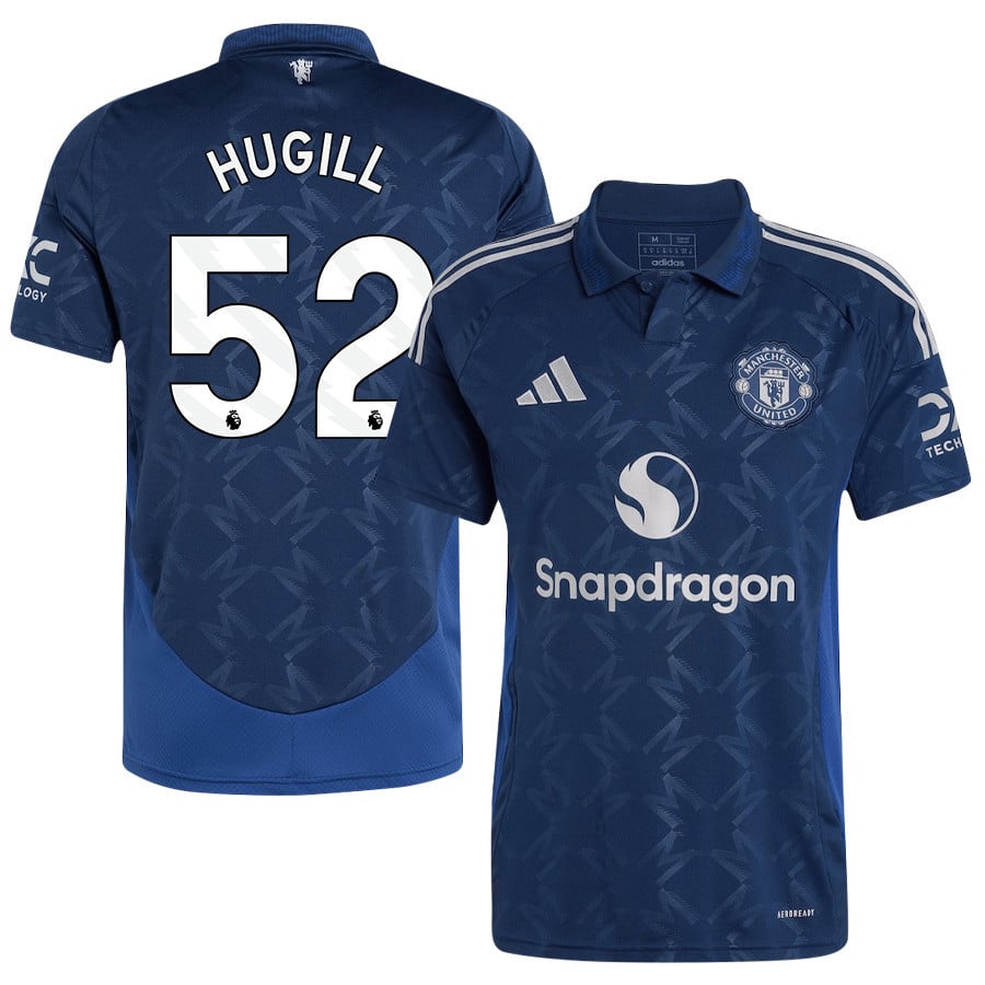 Joe Hugill 52 Manchester United 2024/25 Away Jersey - Men, Blue