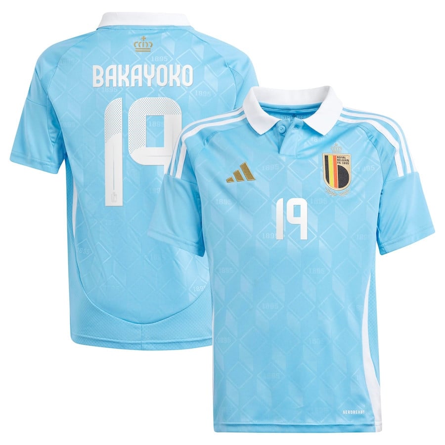 Johan Bakayoko 19 Belgium National Team 2024 Away YOUTH Jersey - Blue