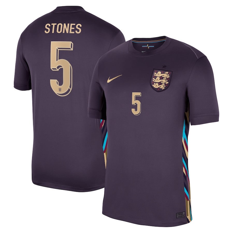John Stones 5 England 2024/25 Away Stadium Football Jersey - Men