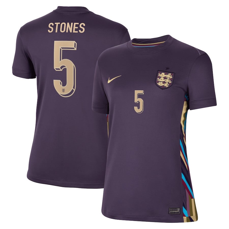 John Stones 5 England 2024/25 Away Stadium Football Jersey - Women Jersey