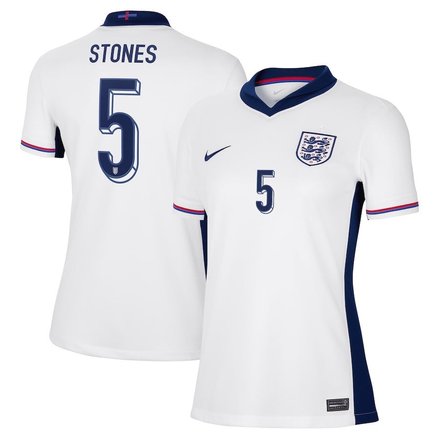 John Stones 5 England 2024/25 Home Stadium Football Jersey - Women Jersey