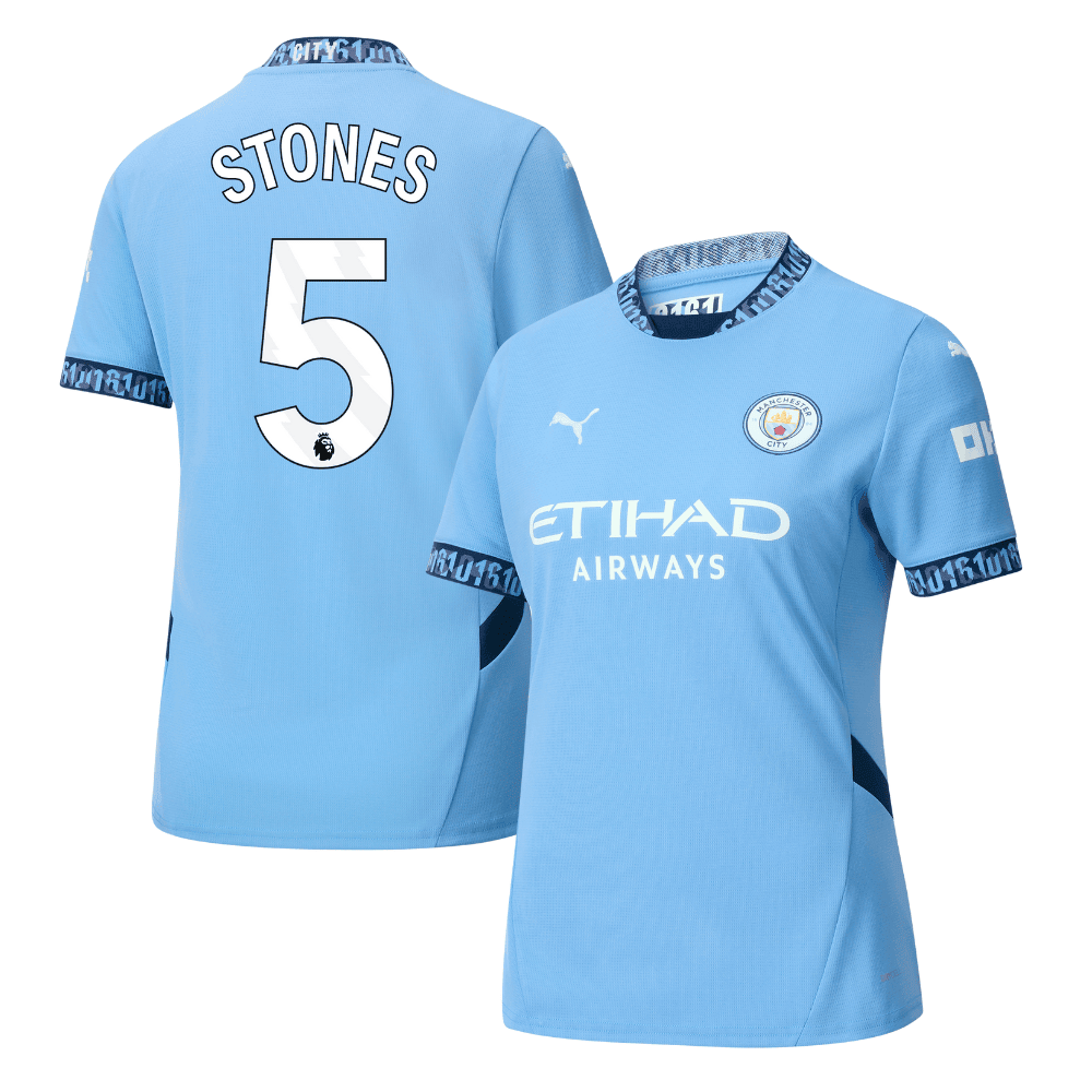 John Stones 5 Manchester City 2024/25 Home Women Jersey - Light Blue