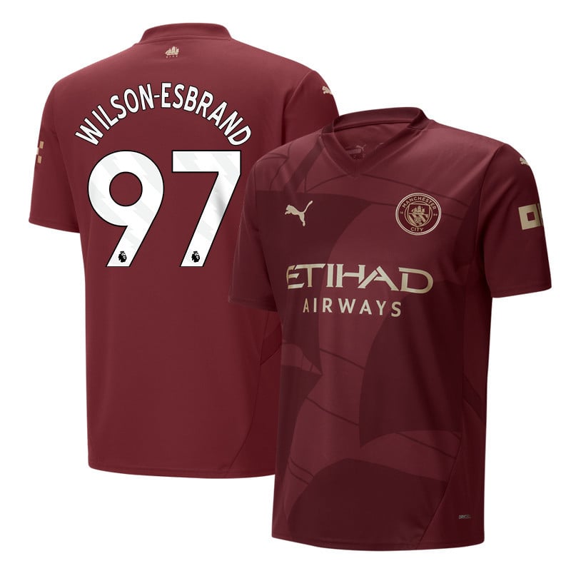 Josh Wilson-Esbrand 97 Manchester City 2024/25 Third Men Jersey - Burgundy