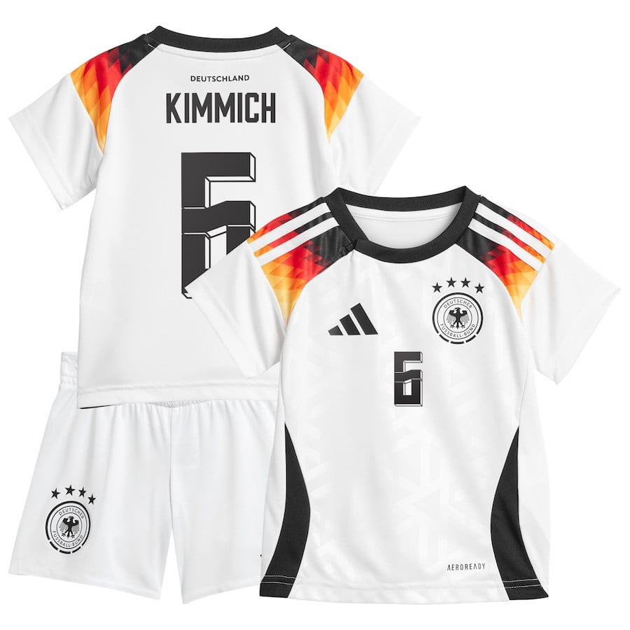 Joshua Kimmich 6 Germany National Team 2024 Home YOUTH Kit Jersey - White