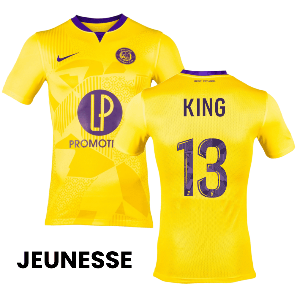 Joshua King 13 Toulouse FC 2024/25 Away YOUTH Jersey - Yellow