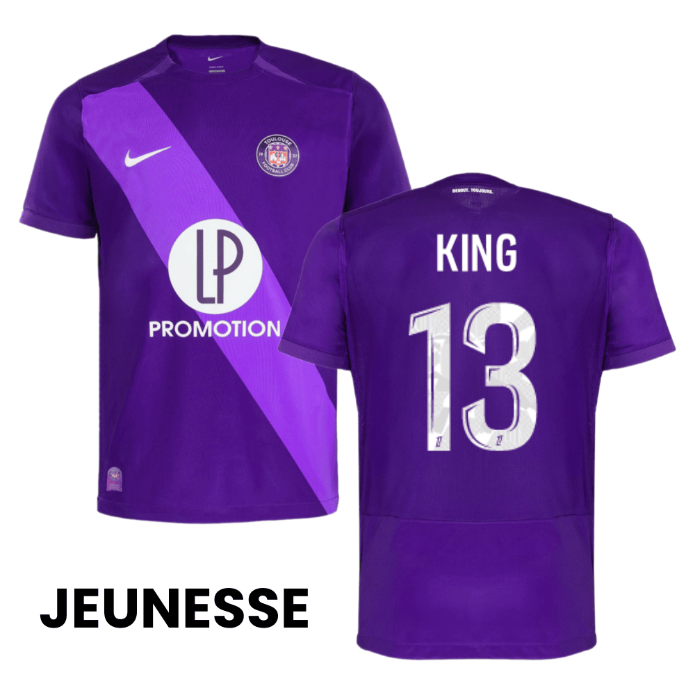Joshua King 13 Toulouse FC 2024/25 Home YOUTH Jersey - Purple
