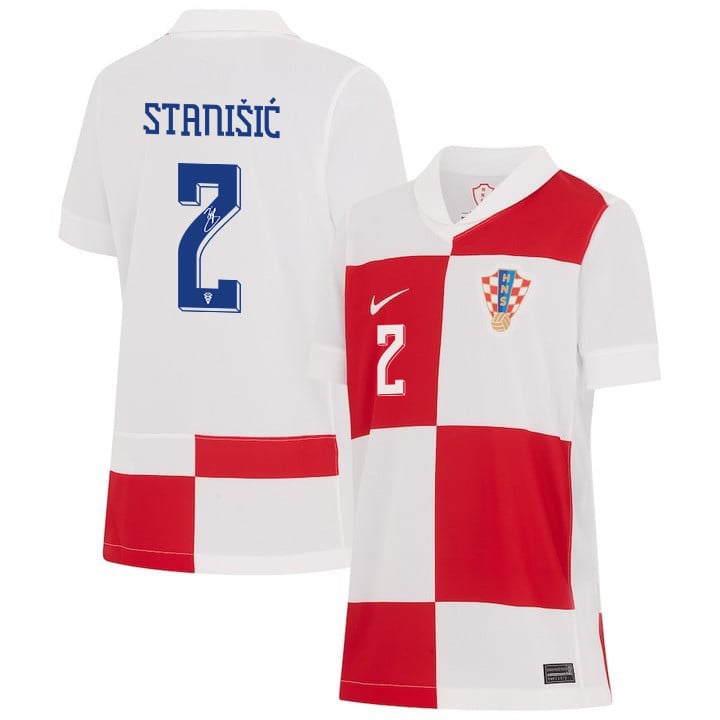 Josip Stanišić 2 Croatia National Team 2024 Home Men Jersey - White