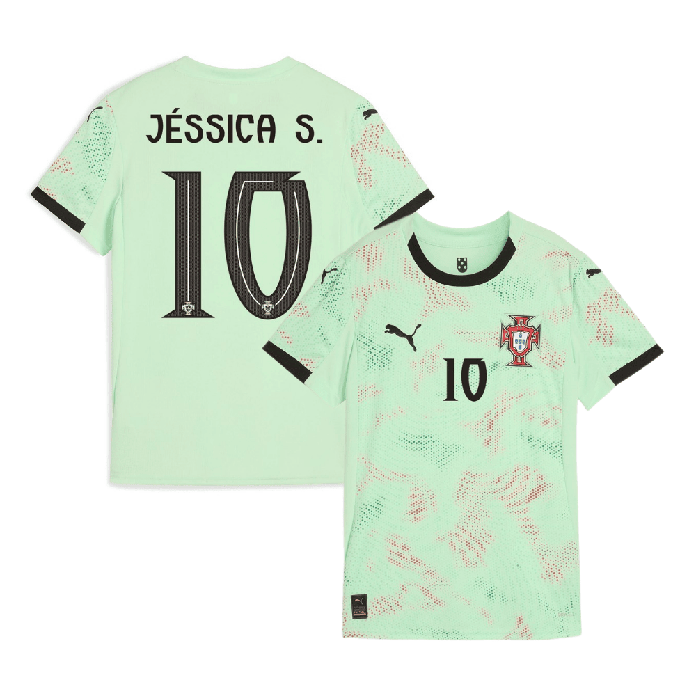 Jéssica Silva 10 Portugal Women's National Team 2025/26 Away Men Jersey - Green