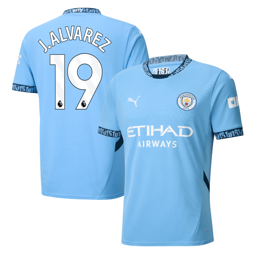 Julián Álvarez 19 Manchester City 2024/25 Home Men Jersey - Light Blue