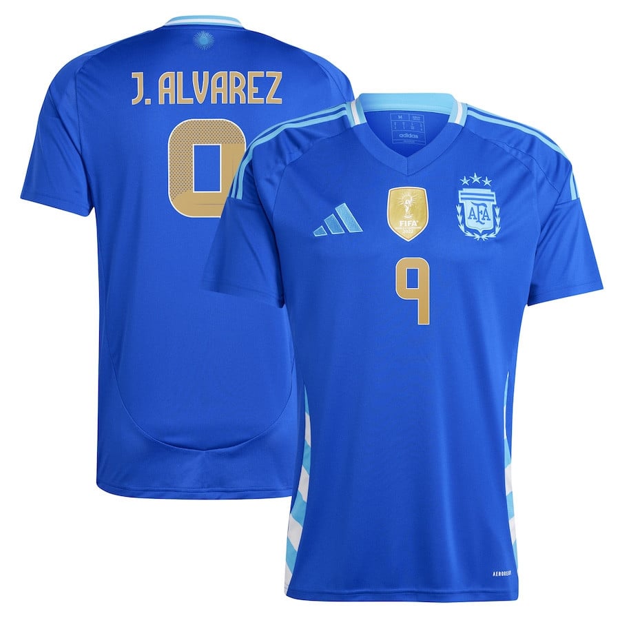 Julián Álvarez 9 Argentina National Team 2024 Away Men Jersey - Blue