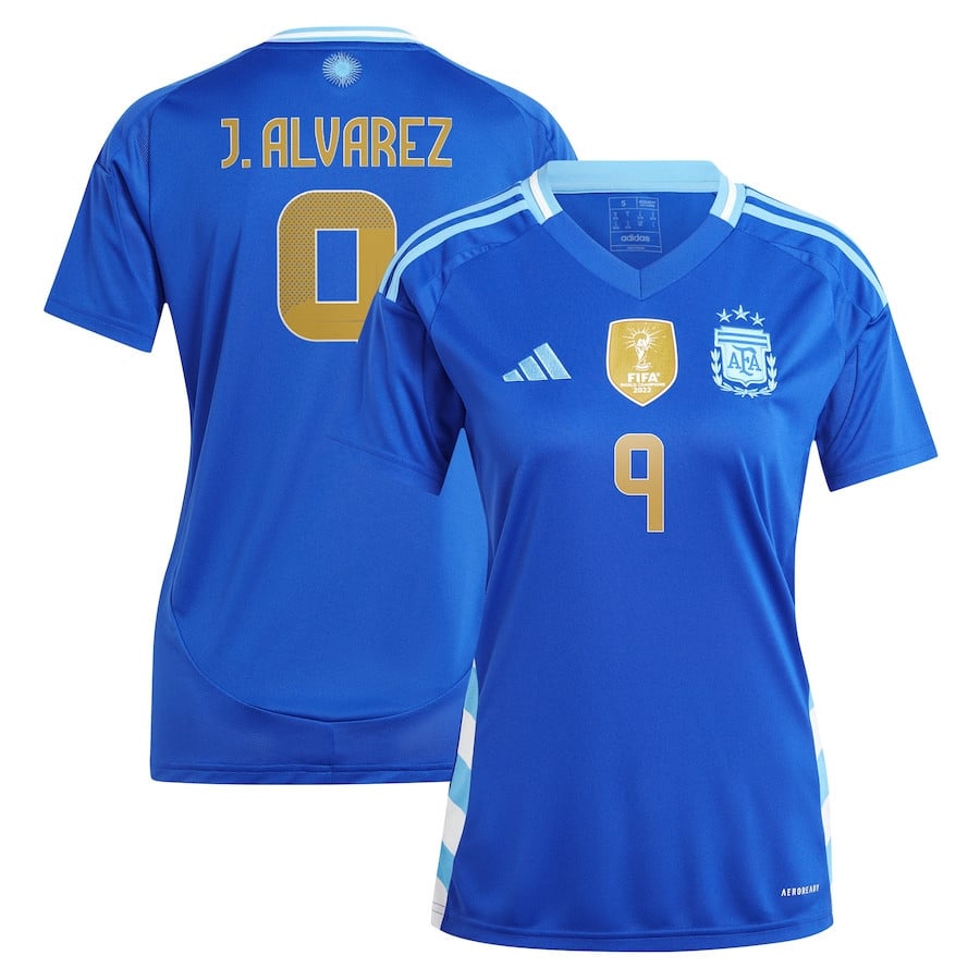 Julián Álvarez 9 Argentina National Team 2024 Away Women Jersey - Blue