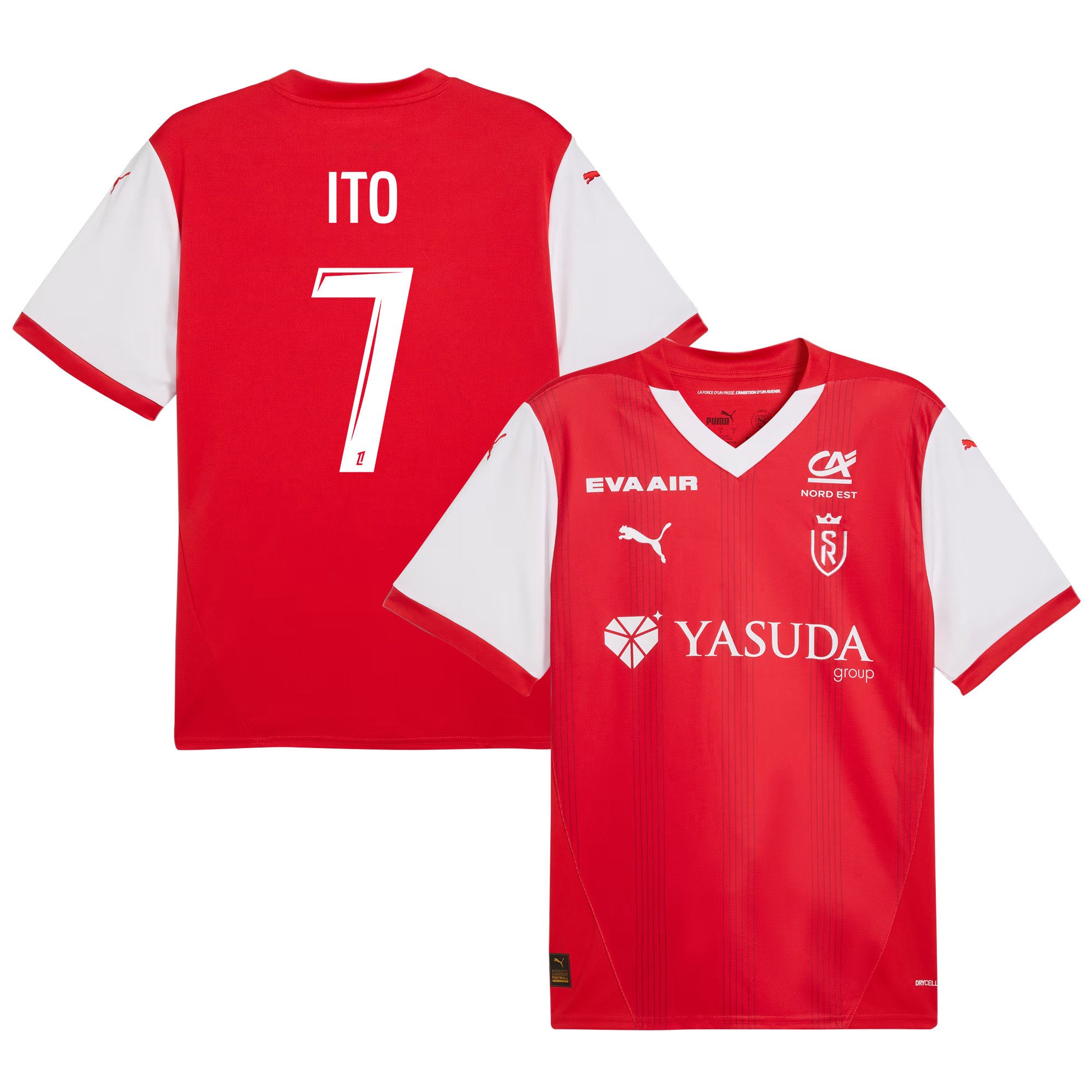 Junya Ito 7 Stade de Reims 2024/25 Home Men Jersey - Red