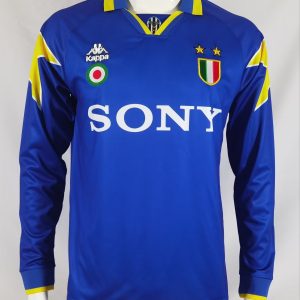 Juventus 1995/96 Away Retro Long Sleeve Men Jersey - Blue