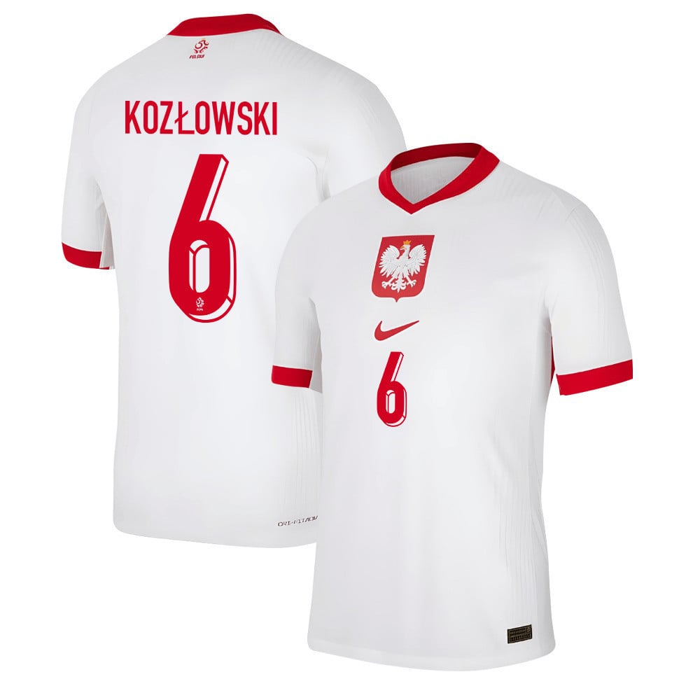 Kacper Kozłowski 6 Poland National Team 2024/25 Home Men Jersey - White