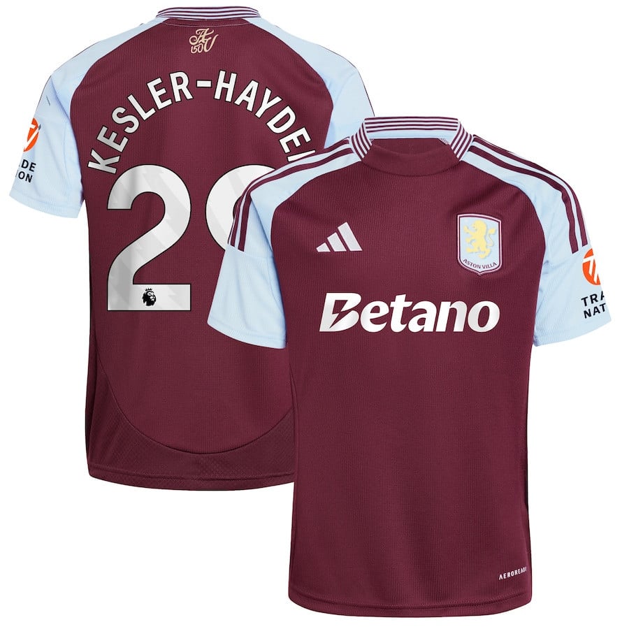 Kaine Kesler-Hayden 29 Aston Villa 2024/25 Home Men Jersey - Claret