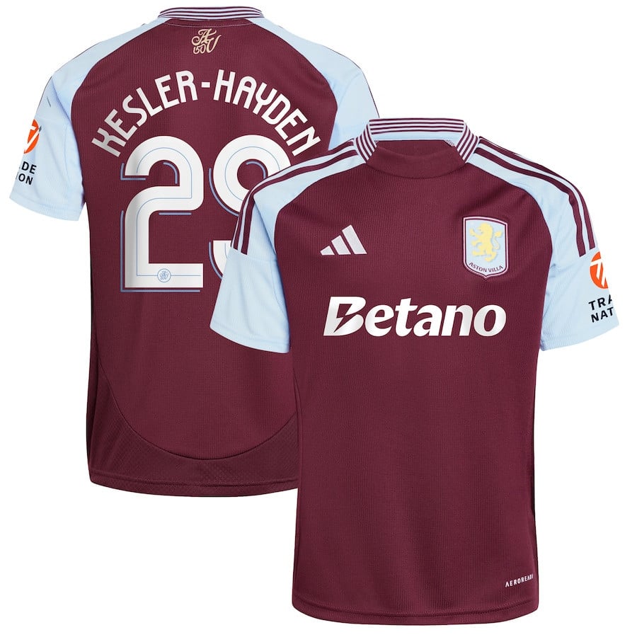 Kaine Kesler-Hayden 29 Aston Villa Cup 2024/25 Home Men Jersey - Claret