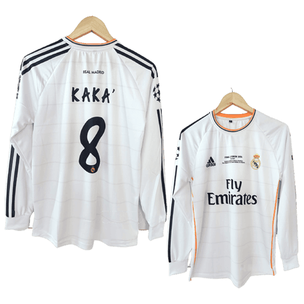 Kaká Real Madrid 2013-14 Men Long Sleeves Jersey - White