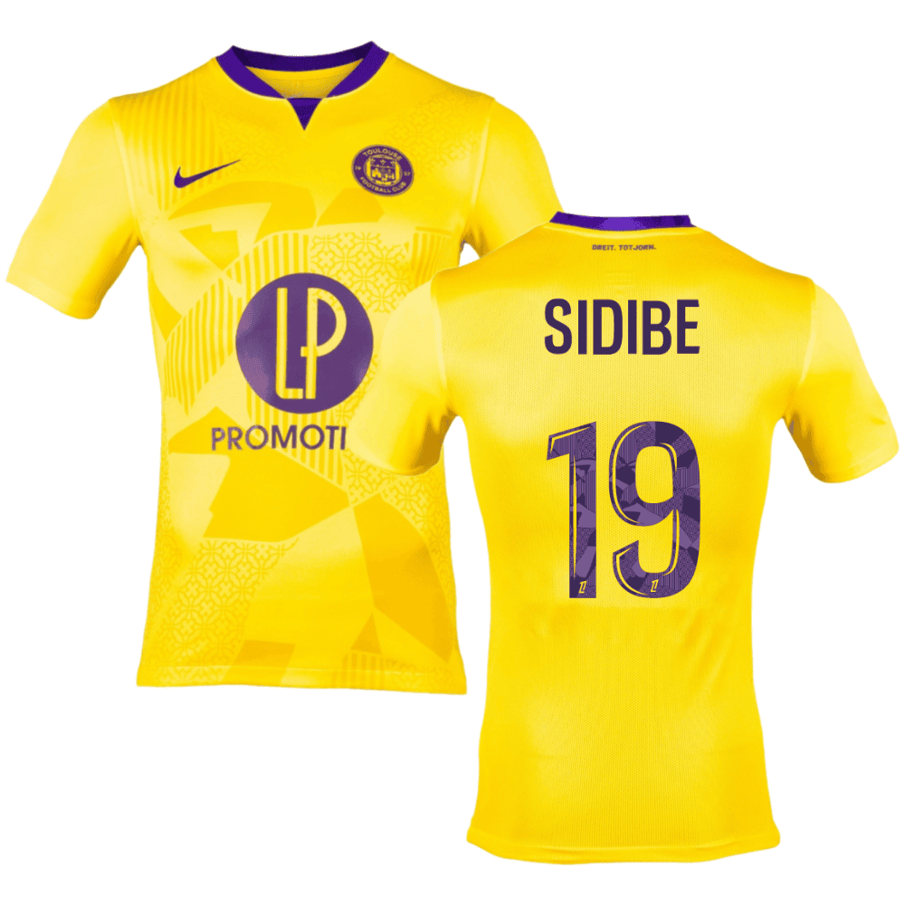 Kalidou Sidibé 19 Toulouse FC 2024/25 Away Men Jersey - Yellow