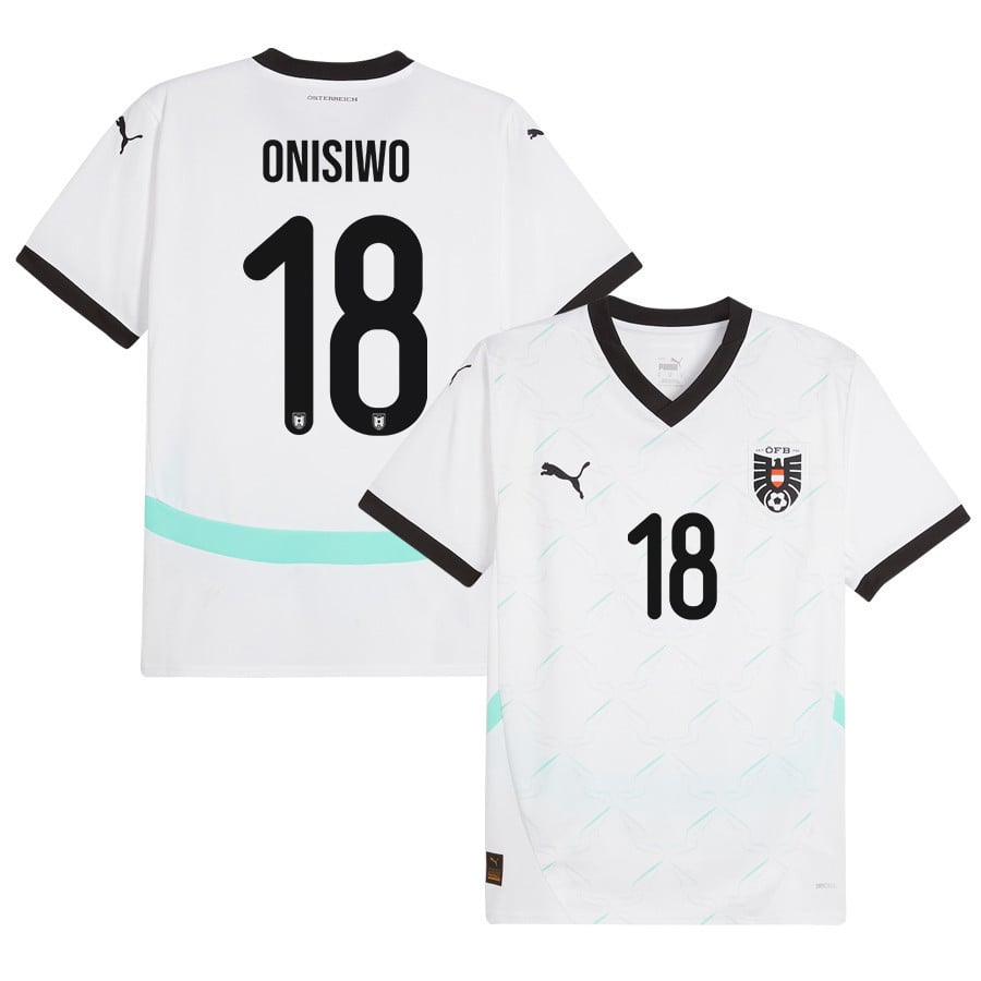 Karim Onisiwo 18 Austria National Team 2024/25 Away Men Jersey - White