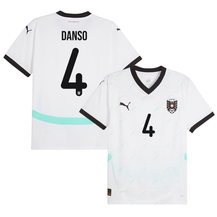 Kevin Danso 4 Austria National Team 2024/25 Away Men Jersey - White