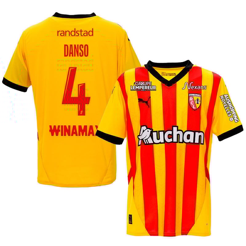 Kevin Danso 4 RC Lens 2024/25 Home Men Jersey - Yellow