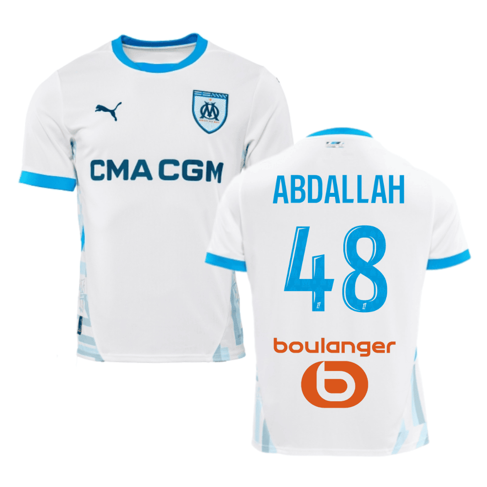 Keyliane Abdallah 48 Olympique de Marseille 2024/25 Home Men Jersey - White
