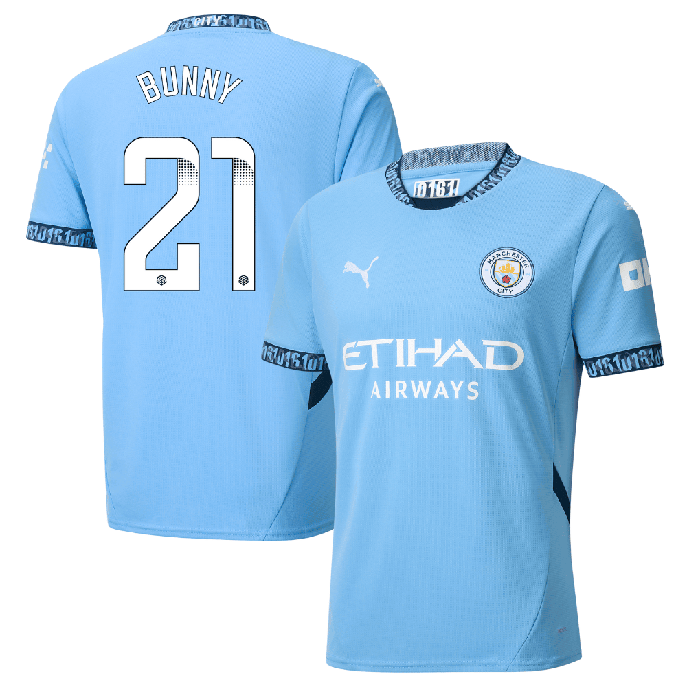 Khadija Shaw 21 Manchester City 2024/25 Women's Team Home Men Jersey - Light Blue