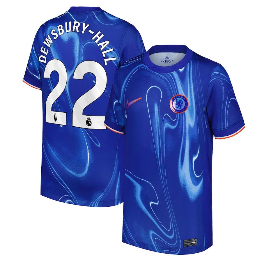 Kiernan Dewsbury-Hall 22 Chelsea 2024/25 Home YOUTH Jersey - Blue