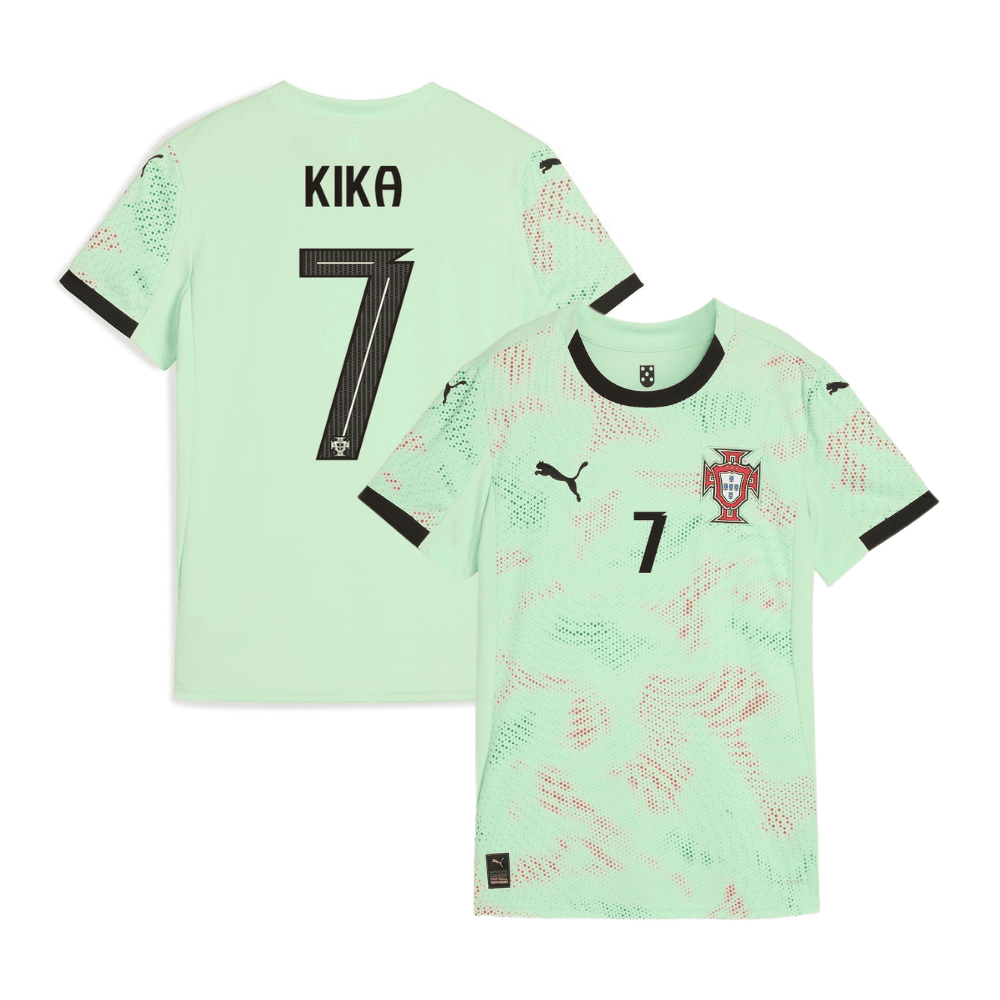 Kika Nazareth 7 Portugal Women's National Team 2025/26 Away Men Jersey - Green