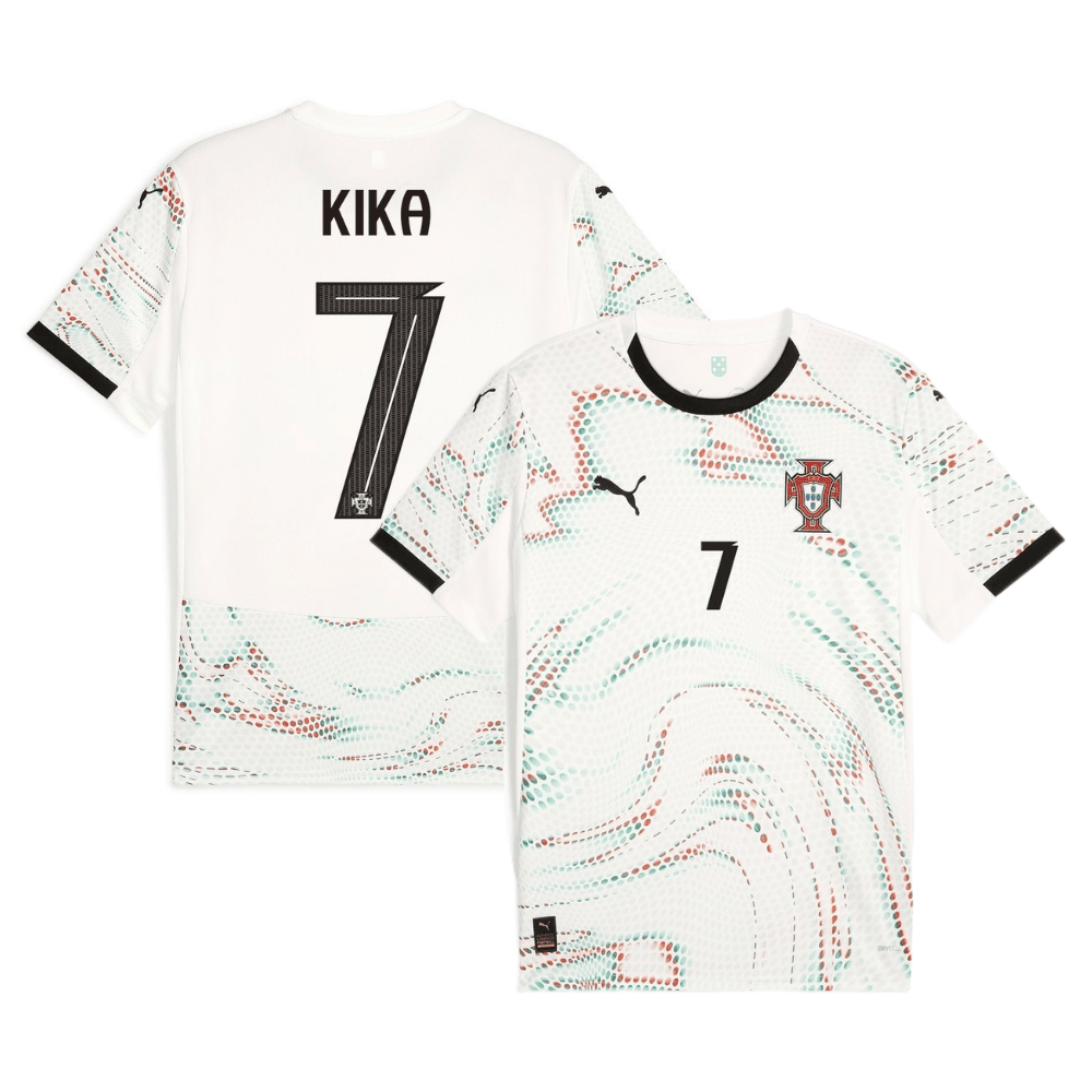 Kika Nazareth 7 Portugal Women's National Team 2025/26 Away Men Jersey - White