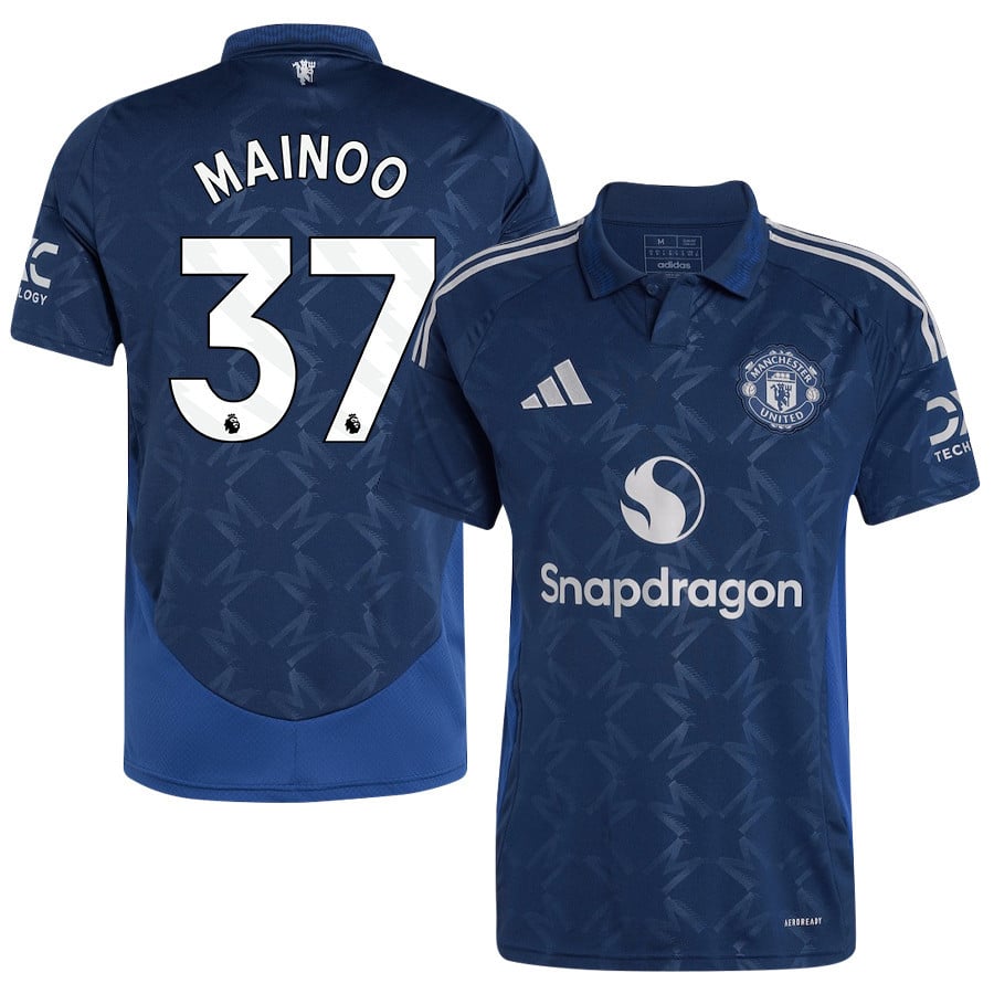 Kobbie Mainoo 37 Manchester United 2024/25 Away Jersey - Men, Blue