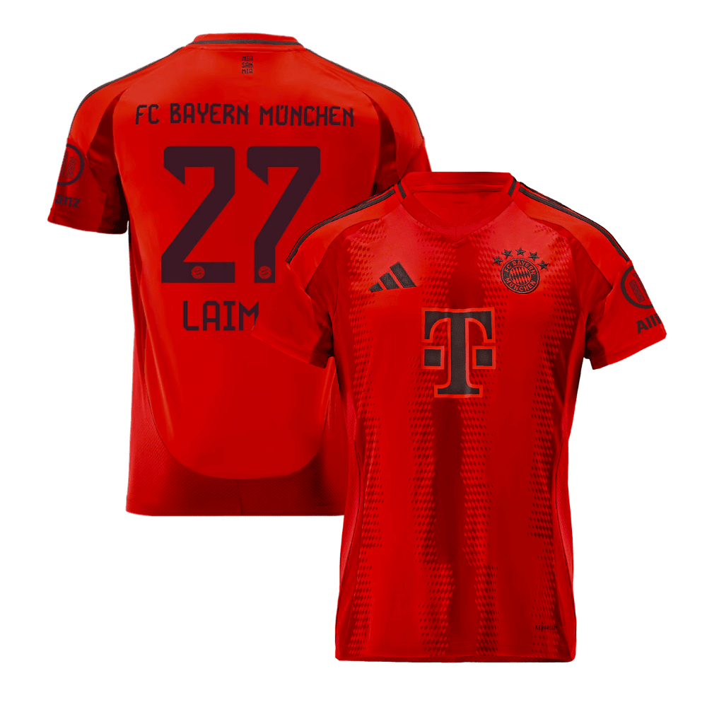 Konrad Laimer 27 Bayern Munich 2024/25 Home YOUTH Jersey - Red