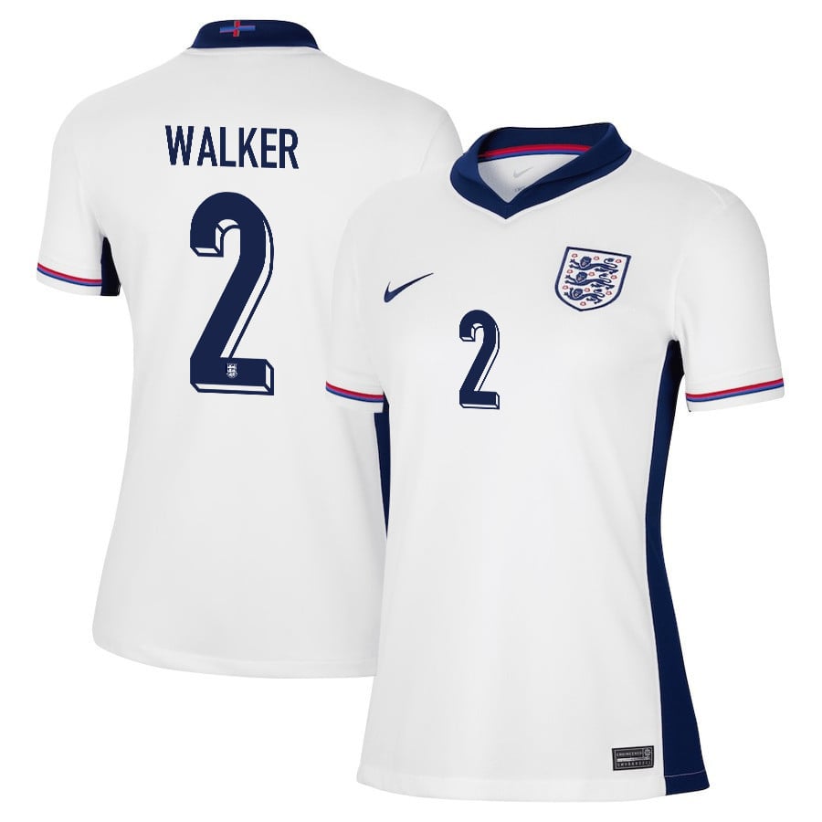 Kyle Walker 2 England 2024/25 Home Stadium Football Women Jersey - White