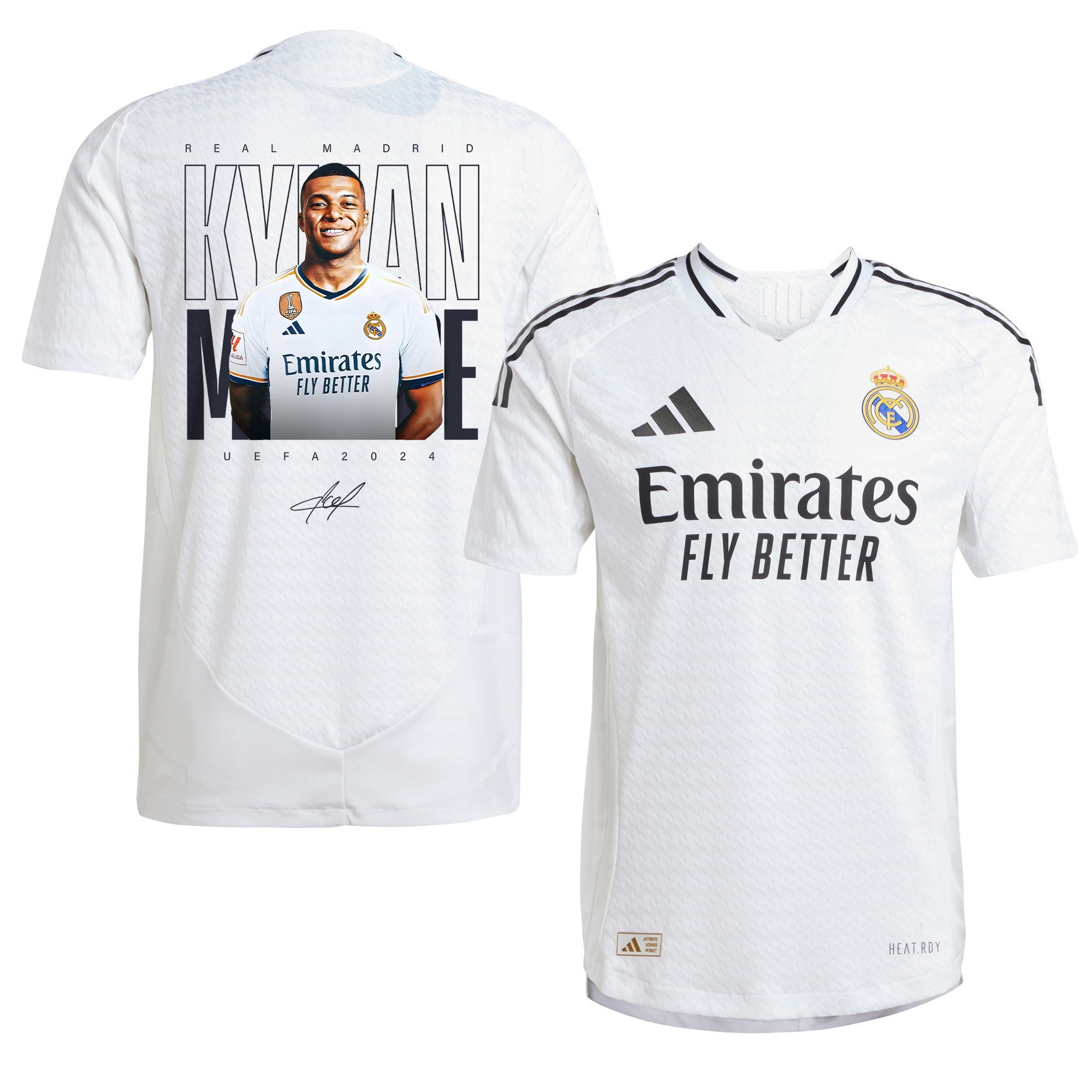 Kylian Mbappé 9 Magic For Real Madrid 2024-25 Home Men Jersey - White
