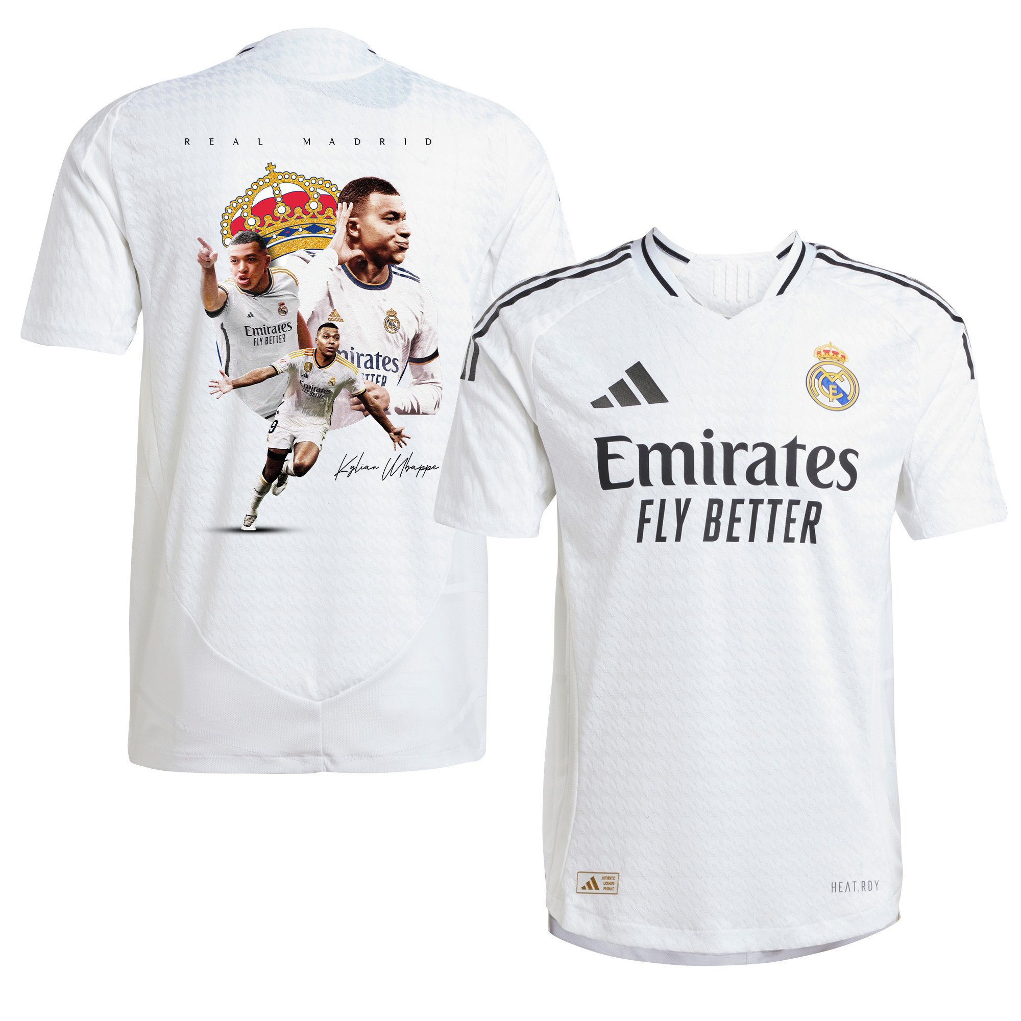 Kylian Mbappé 9 Real Madrid New Hero 2024-25 Home Men Jersey - White