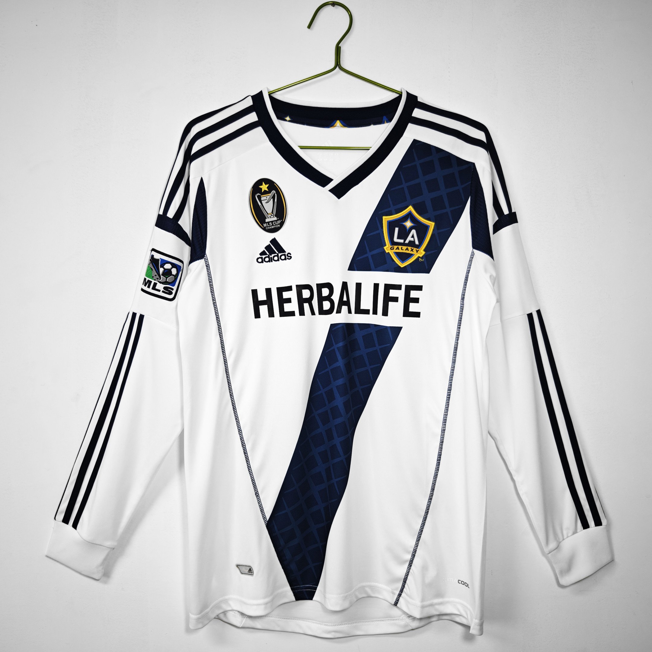 LA Galaxy 2012 Home Retro Long Sleeve Men Jersey - White