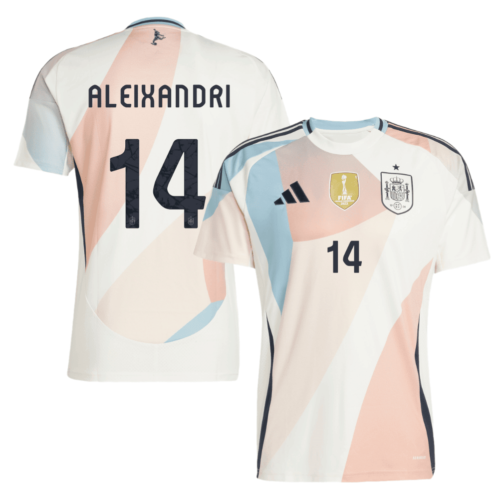 Laia Aleixandri 14 Spain Women's National Team 2025/26 Away Men Jersey - Cream