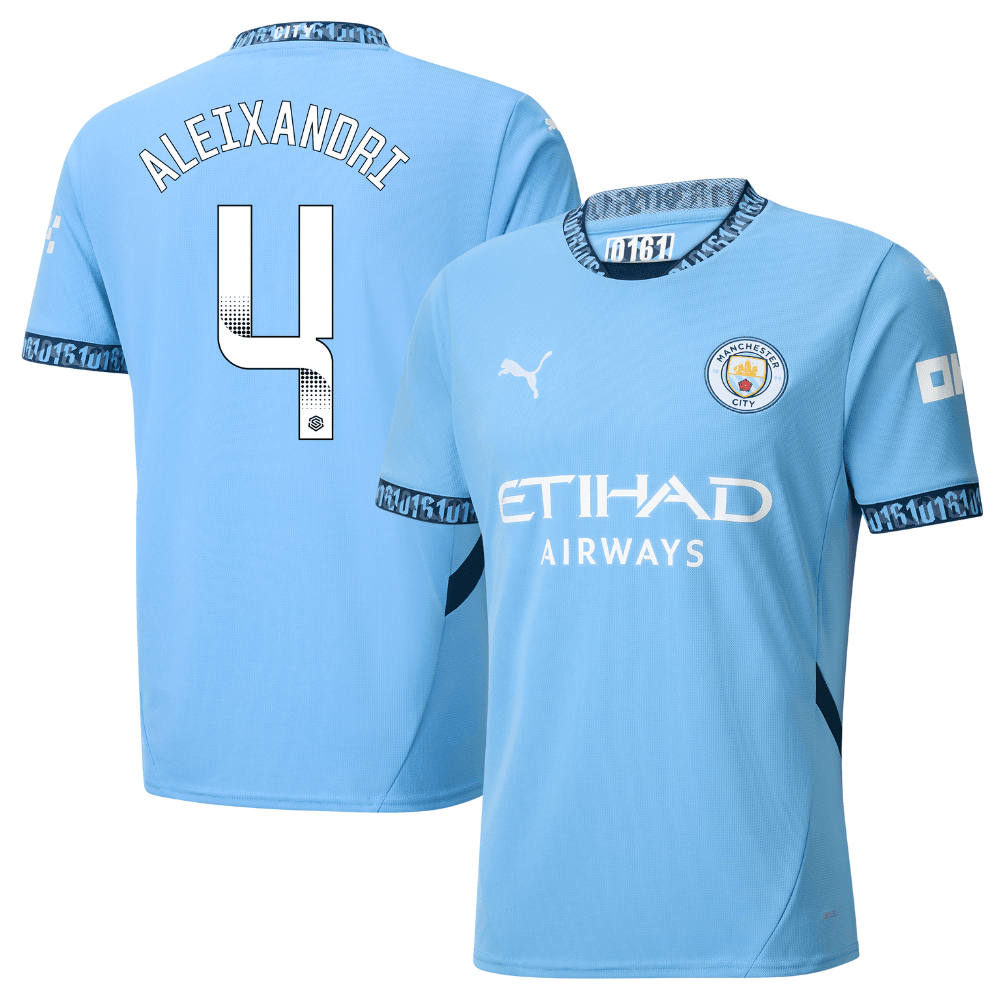 Laia Aleixandri 4 Manchester City 2024/25 Women's Team Home Men Jersey - Light Blue