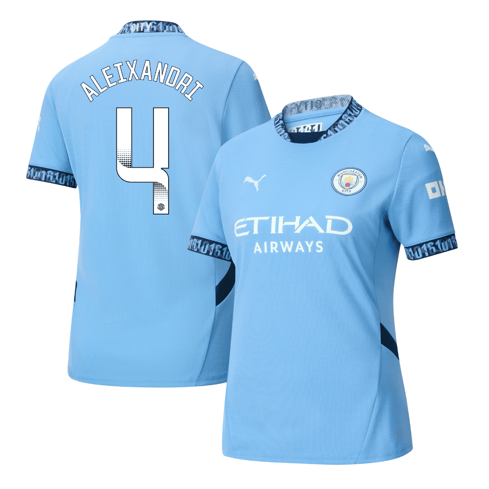 Laia Aleixandri 4 Manchester City 2024/25 Women's Team Home Women Jersey - Light Blue