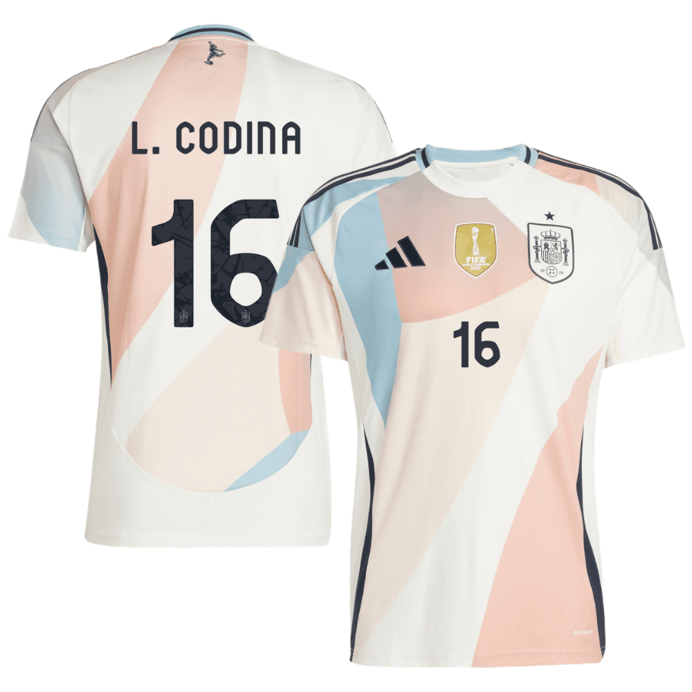 Laia Codina 16 Spain Women's National Team 2025/26 Away Men Jersey - Cream