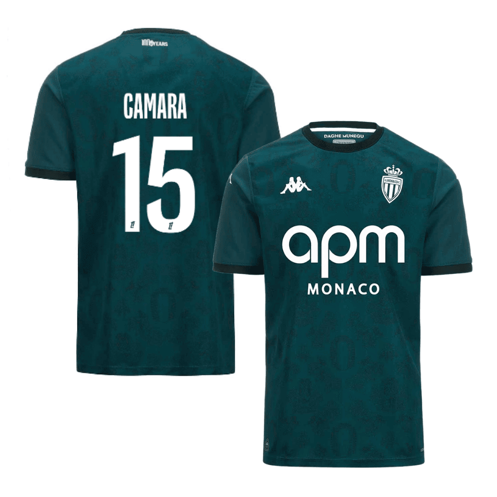 Lamine Camara 15 AS Monaco 2024/25 Away Men Jersey - Green