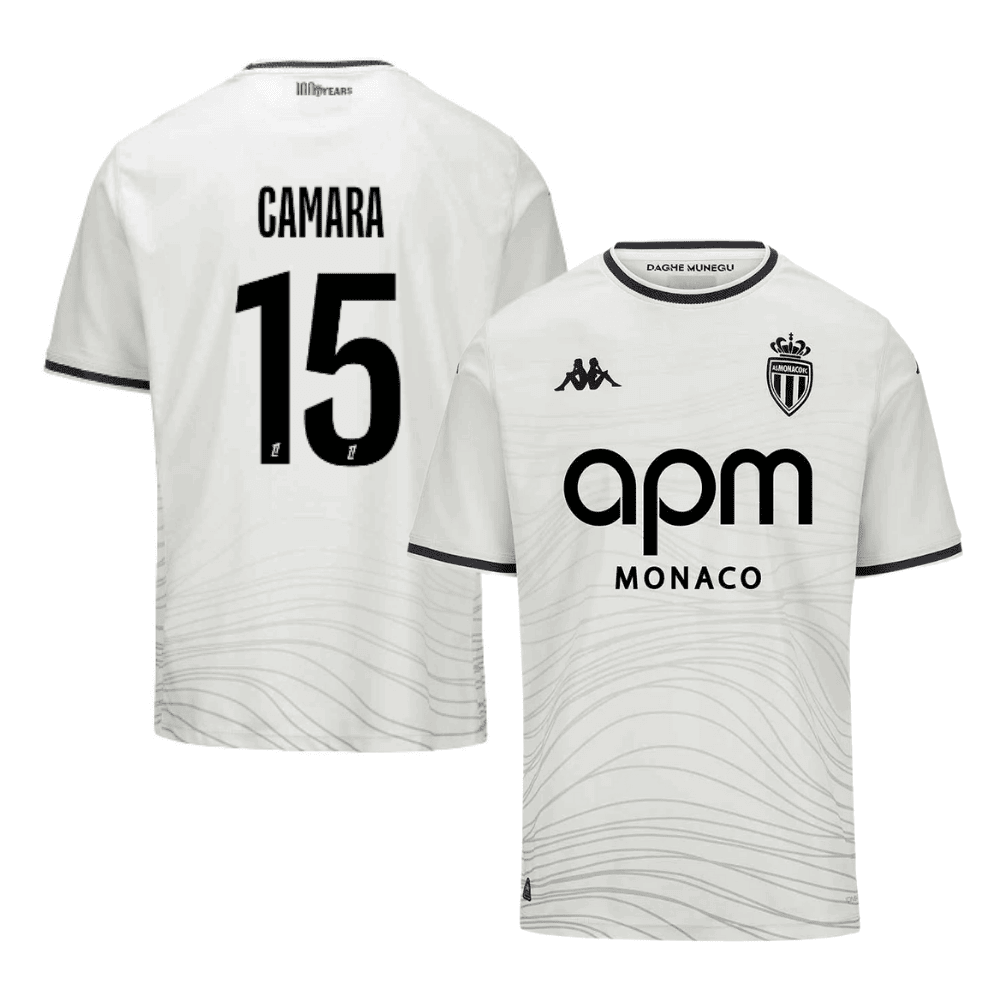 Lamine Camara 15 AS Monaco 2024/25 Third Men Jersey - White