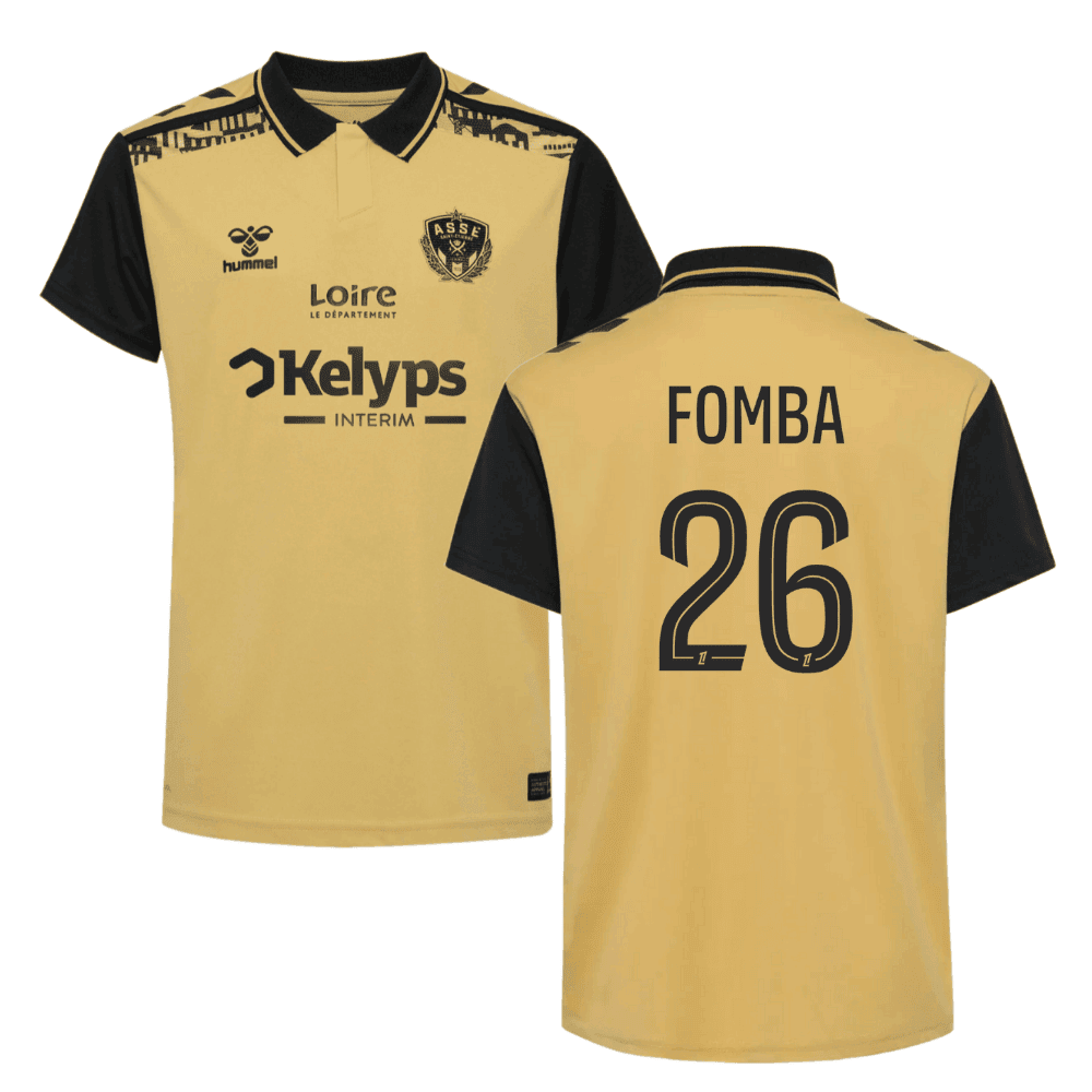 Lamine Fomba 26 AS Saint-Étienne 2024/25 Third Men Jersey - Yellow