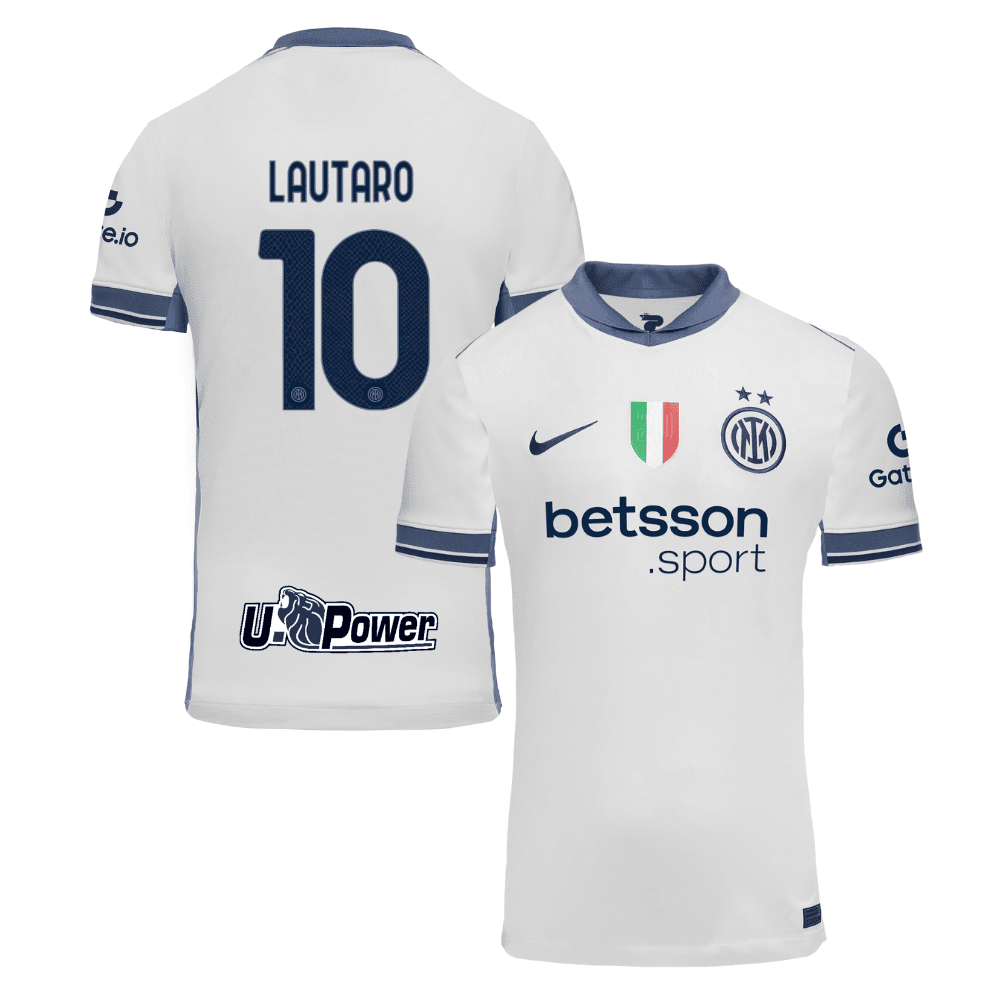 Lautaro Martínez 10 Inter Milan 2024/25 Away Men Jersey - White