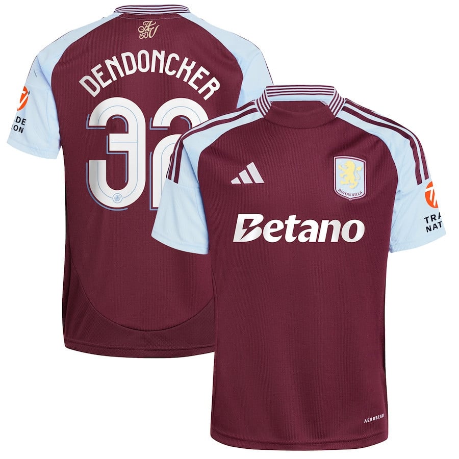 Leander Dendoncker 32 Aston Villa Cup 2024/25 Home Men Jersey - Claret