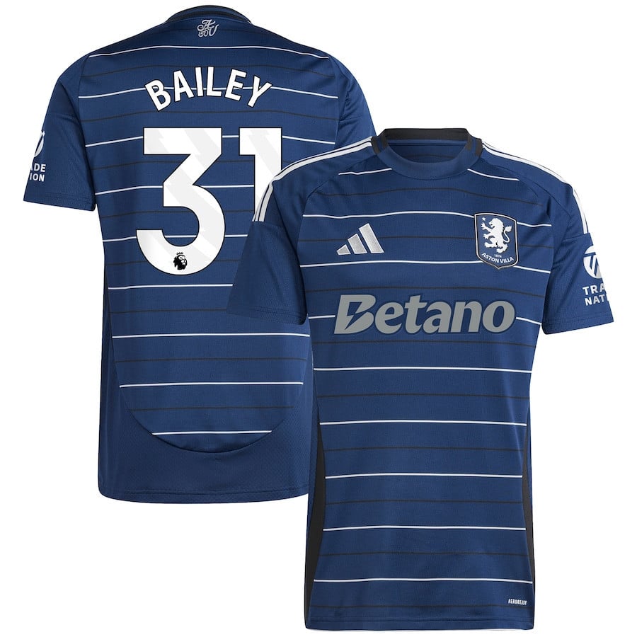 Leon Bailey 31 Aston Villa 2024/25 Third Men Jersey - Navy